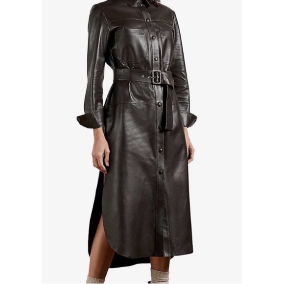 Ted Baker Faux leather dress! New! Fall! 🍁🍁 - Picture 2 of 8